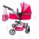 Carucior de papusi 2 in 1 Ecotoys - Roz