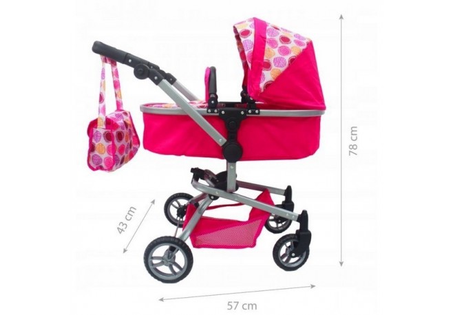 Carucior de papusi 2 in 1 Ecotoys - Roz