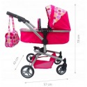 Carucior de papusi 2 in 1 Ecotoys - Roz