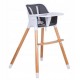 Scaun de masa 2 in 1 Ecotoys DBC01 - Gri cu Natur