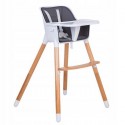 Scaun de masa 2 in 1 Ecotoys DBC01 - Gri cu Natur