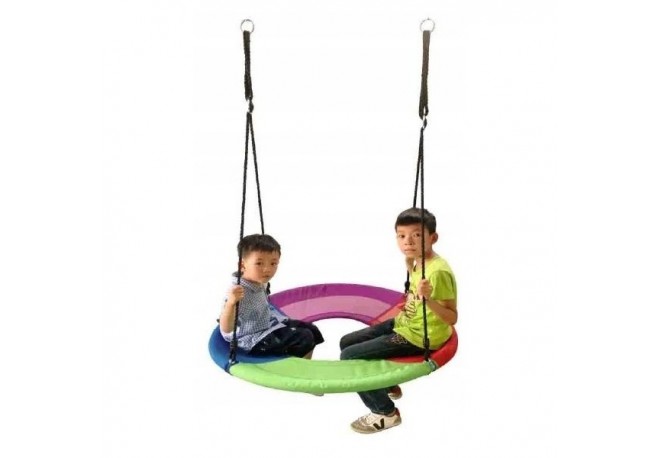 Leagan rotund tip cuib SW10 Ecotoys cu spatiu pentru picioare - Multicolor