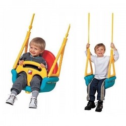 Leagan convertibil 3 in 1 Ecotoys SW-1422 - Albastru cu Galben