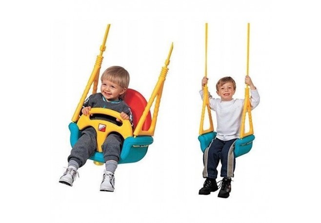 Leagan convertibil 3 in 1 Ecotoys SW-1422 - Albastru cu Galben