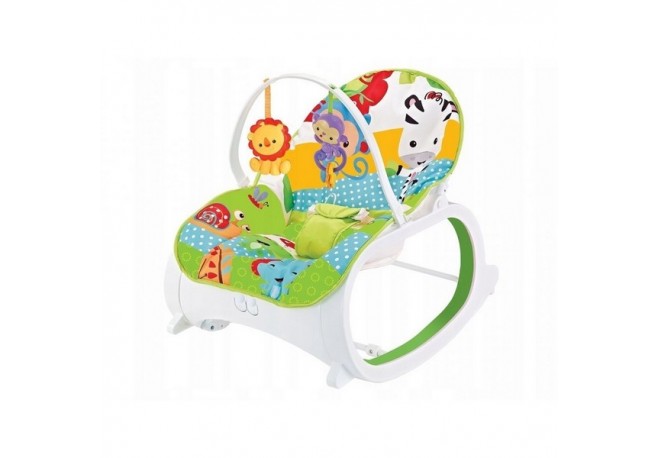 Fotoliu balansoar 3 in 1 cu vibratii Ecotoys 88965