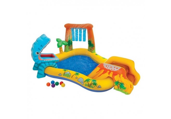 Piscina gonflabila pentru copii cu tobogan Intex 57444