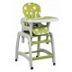 Scaun de masa multifunctional Ecotoys 2 in 1 verde cu buline