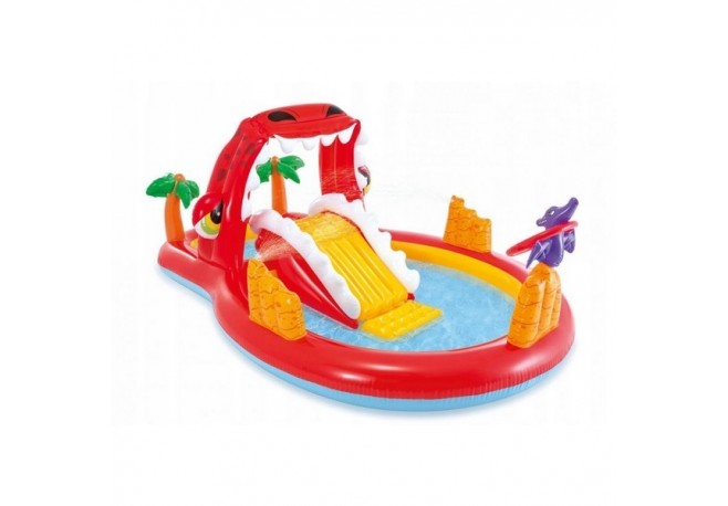 Piscina gonflabila pentru copii cu tobogan Red Dragon Intex 57160