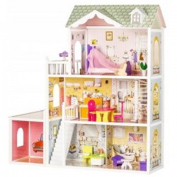 Casuta de basm din lemn Beverly Hills cu Garaj Ecotoys 4108