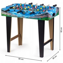 Masa De Fotbal Din Lemn Ecotoys 69 x 36 x 62cm - Albastru