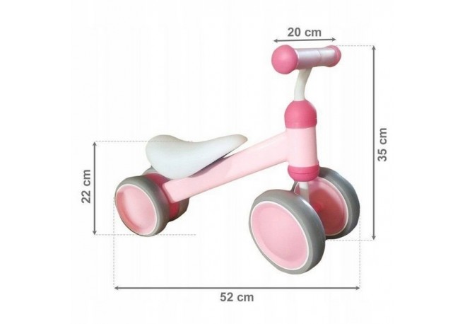 Bicicleta fara pedale Ecotoys JM-118 - Roz