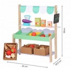 Stand magazin din lemn Ecotoys + 37 accesorii