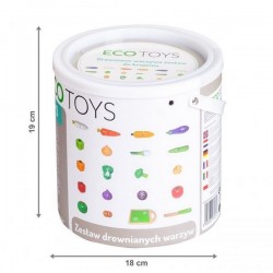 Set legume din lemn Ecotoys 20 buc