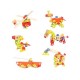 Set blocuri de construit din lemn 120 piese