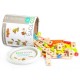 Set blocuri de construit din lemn 120 piese