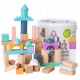 Cuburi din lemn Ecotoys 100 piese