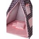 Cort de indieni TIPI-04 Ecotoys cu salteluta si perne - Pink Star