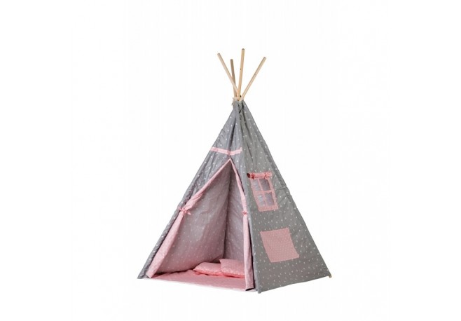 Cort de indieni TIPI-05 Ecotoys cu salteluta si perne - Triangular Craze