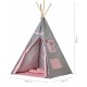 Cort de indieni TIPI-05 Ecotoys cu salteluta si perne - Triangular Craze