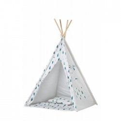 Cort de indieni TIPI-06 Ecotoys cu salteluta si perne - Blue Forest