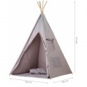Cort de indieni TIPI-07 Ecotoys cu salteluta si perne - Grey Stars
