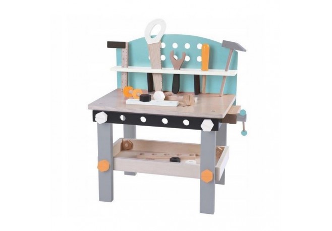 Banc de lucru din lemn 32 piese Ecotoys