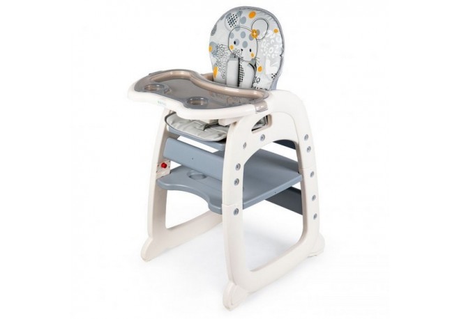 Scaun de masa reglabil 2 in 1 Ecotoys C-211 iepuras - Gri
