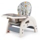 Scaun de masa reglabil 2 in 1 Ecotoys C-211 iepuras - Gri