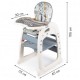 Scaun de masa reglabil 2 in 1 Ecotoys C-211 iepuras - Gri