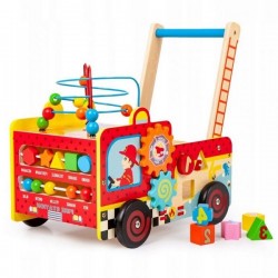 Antemergator educativ Pompieri Ecotoys HM013238 blocuri labirint multicolor