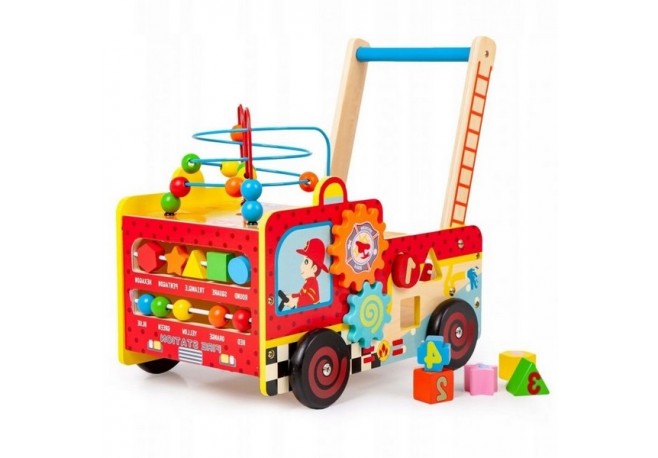 Antemergator educativ Pompieri Ecotoys HM013238 blocuri labirint multicolor
