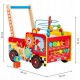Antemergator educativ Pompieri Ecotoys HM013238 blocuri labirint multicolor