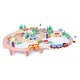 Linie de tren din lemn ECOTOYS HJD93940 75 piese