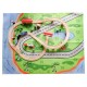 Linie de tren din lemn ECOTOYS HJD93949  50 de piese