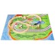Linie de tren din lemn ECOTOYS HJD93949  50 de piese