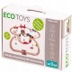 Joc Circuit din lemn ECOTOYS HM014665 cu trenulet si masinute 90 de elemente