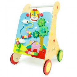 Antemergator multifunctional pentru Copii din Lemn Natural Zoo ECOTOYS MA087 3 in 1