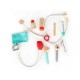 Trusa de doctor din lemn Ecotoys 4503 10 elemente Multicolor