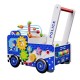 Antepremergator educational din lemn Ecotoys HM013239 masina de politie multicolor