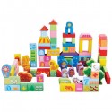 Blocuri de lemn educationale ECOTOYS 100 de piese Ferma