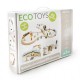 Jucarie cale ferata din lemn cu tren cu baterii Ecotoys HM015147 69 elemente multicolor