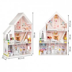 Casuta de papusi din lemn XXL Ecotoys 4127