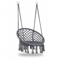 Leagan suspendat pentru interior/exterior cu spatar cuib de barza gri GW-076
