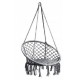 Leagan suspendat pentru interior/exterior cu spatar cuib de barza gri GW-076