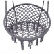 Leagan suspendat pentru interior/exterior cu spatar cuib de barza gri GW-076
