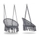 Leagan suspendat pentru interior/exterior cu spatar cuib de barza gri GW-076