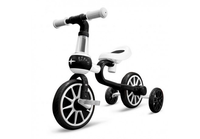 Bicicleta cu roti ajutatoare Ecotoys LC-V1311 - Alb cu Negru