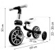Bicicleta cu roti ajutatoare Ecotoys LC-V1311 - Alb cu Negru