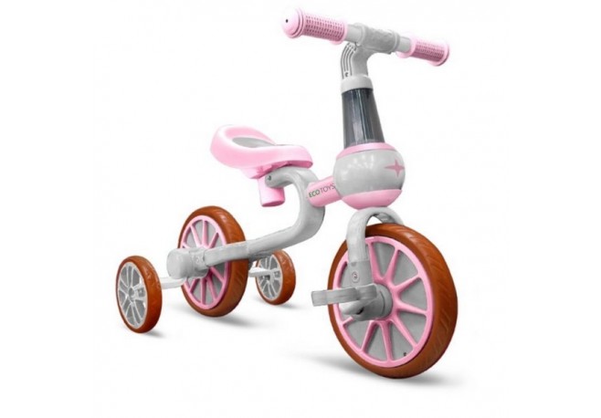 Bicicleta cu roti ajutatoare Ecotoys LC-V1311 - Roz