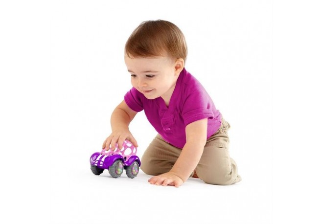 Oball – 10094 Prima Masinuta a bebelusului Rattle&Roll Pink